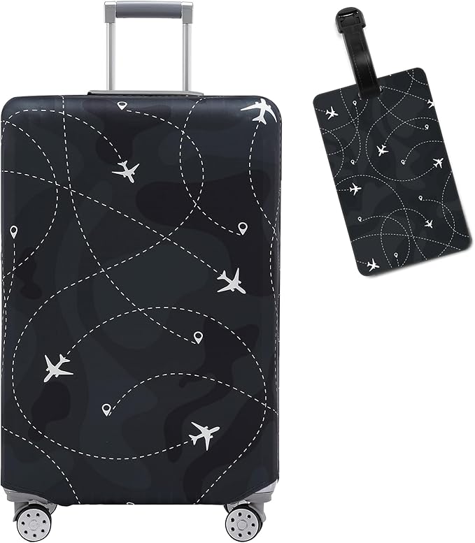 Travelkin Luggage Covers With Tag For Suitcases Tsa Approved,Suitcase Covers Protector Fit 18-32 Inch Luggage,L