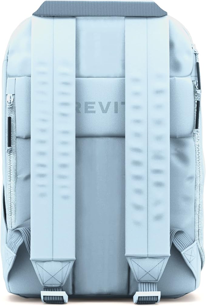 BREVITE The Backpack- Casual daypack backpacks for every function. Compact but spacious 18L aesthetic traveling backpack with laptop compartment. (Misty Blue)