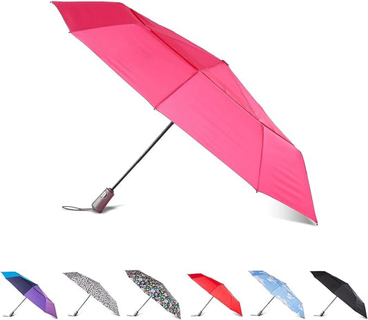 totes Men's and Women's Ultimate Folding Umbrella with Auto Open Close Windproof Sun Protection