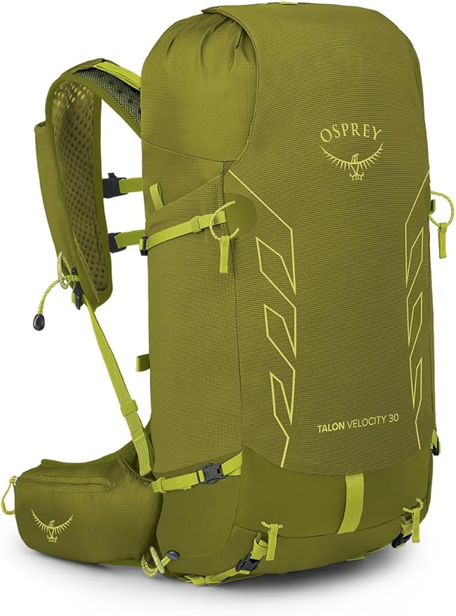 Osprey Talon Velocity 30L Men's Hiking Backpack, Matcha Green/Lemongrass, L/XL