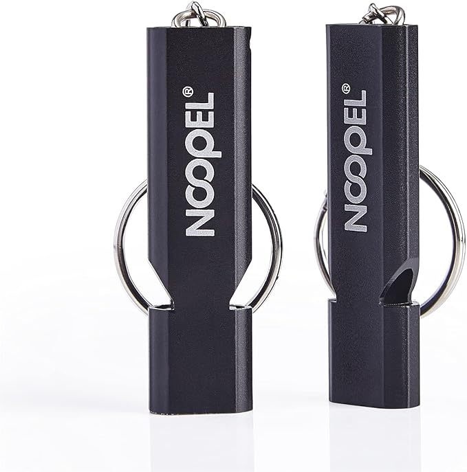Noopel Emergency Whistles Lifeguard Safety Whistle with Lanyard and Keychain for Outdoor Camping Hiking Boating Backpacking Fishing Kayak Kids Rescue Signaling Loud Survival Whistle