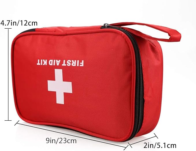 AOUTACC Compact First Aid Empty Pouch,Nylon Lightweight First Aid Bag for Emergency at Home, Office, Car, Outdoors, Boat, Camping, Hiking(Bag Only)