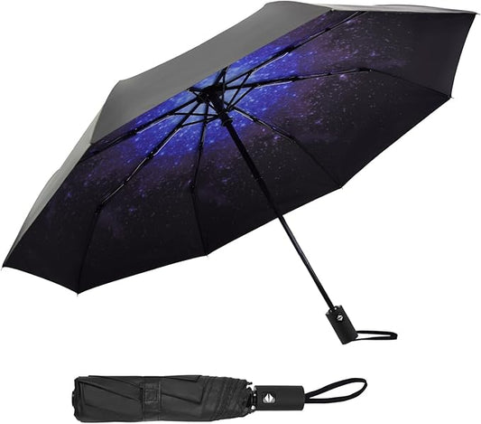 SY COMPACT Umbrella Automatic Travel Waterproof Light Folding Umbrellas Easy Carry for Women and Men