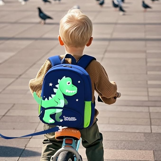 Padgene Toddler Backpacks Kids Preschool Backpack Waterproof Neoprene Animal Schoolbag Lunch backpack 3D Cartoon Mini Travel Bag for Boys Girls Ages 3-5