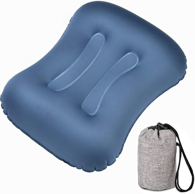 SUNYAO Ultralight Inflatable Camping Pillows - Compressible, Compact, Inflatable, Comfortable, Ergonomic Pillow for Neck & Lumbar Support While Camping,Backpacking,Hiking