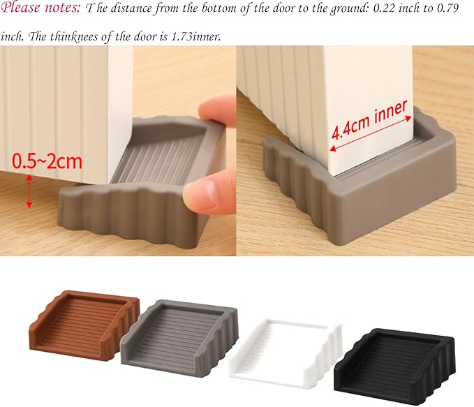 Door Stopper Wedge, Door Holder Tools for Keep Door Open, Door Stop Wedge, Pack of 3 (White)