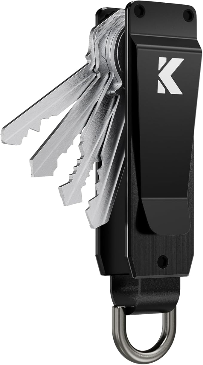 Key Organizer for Men Compact Key Holder Minimalist Key Case Metal Key Chain Key Holder for Keychain Secures 2-5 Keys