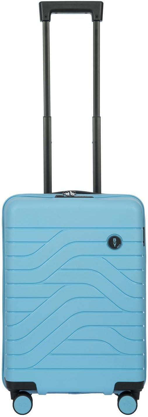 Bric's B|Y Ulisse Spinner Carry-On Suitcase, Lightweight Expandable Hard Shell Luggage with TSA Lock and Smooth 360° Wheels 21 Inch – Sky Blue