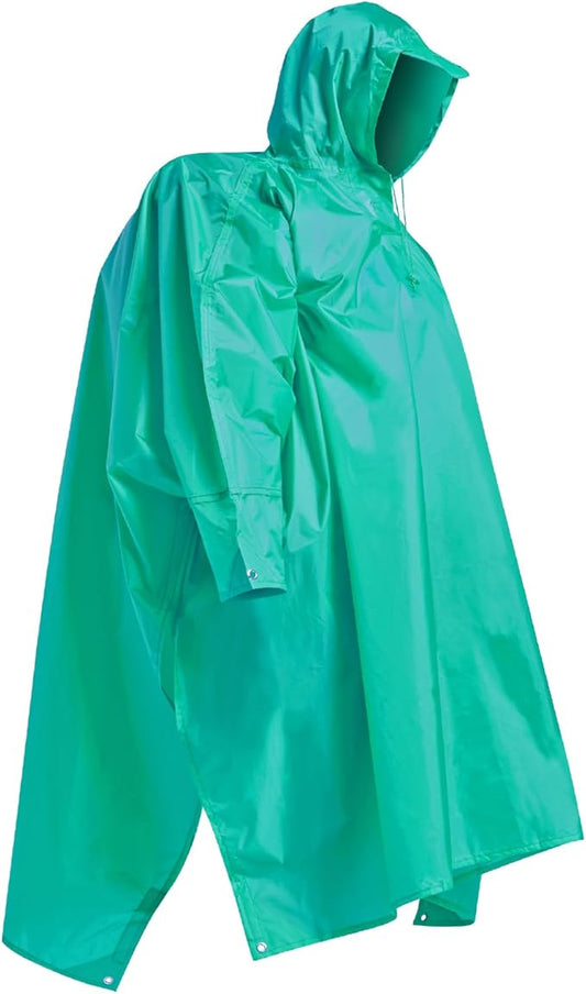 longsinger Hooded Rain Poncho for Adult with Pocket Waterproof Lightweight Unisex Raincoat for Hiking Camping Emergency