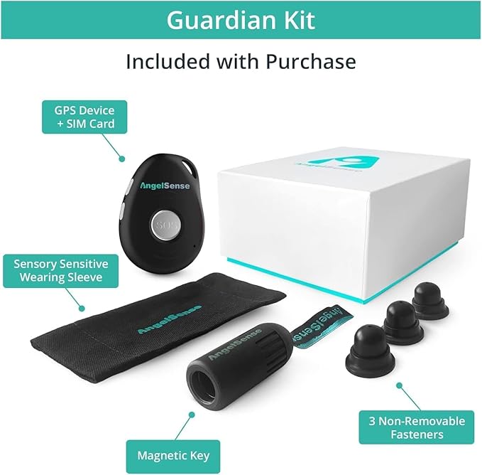 AngelSense Personal GPS Tracker for Kids, Teen, Autism, Special Needs, Elderly, Dementia - 2-Way Auto-Answer Speakerphone & SOS Button - School Bus Tracking - Subscription Required