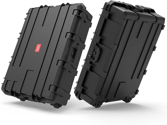 Waterproof Hard Case, 38.5x 29.5 x 11 Inch Rolling Hard Case, Equipment Roller with Wheels,Customizable Foam, for cameras, Camcorder,Drone,Gear, tool,IP67, Inner 32.88" x 23.90" x 8.66"