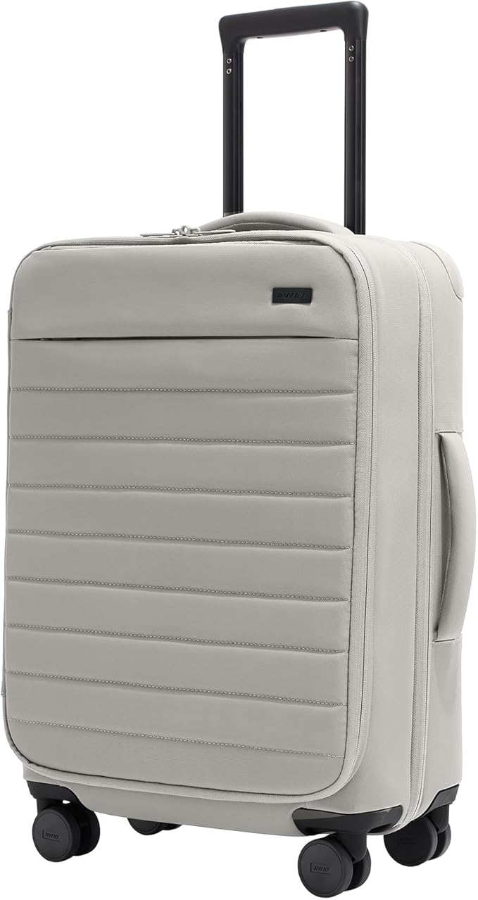 Away Softside Bigger Carry-On Suitcase, 23 Inch Lightweight, Expandable High-Strength Nylon Luggage With Spinner Wheels, Meets Requirements for Most Major Airlines, Cloud Gray