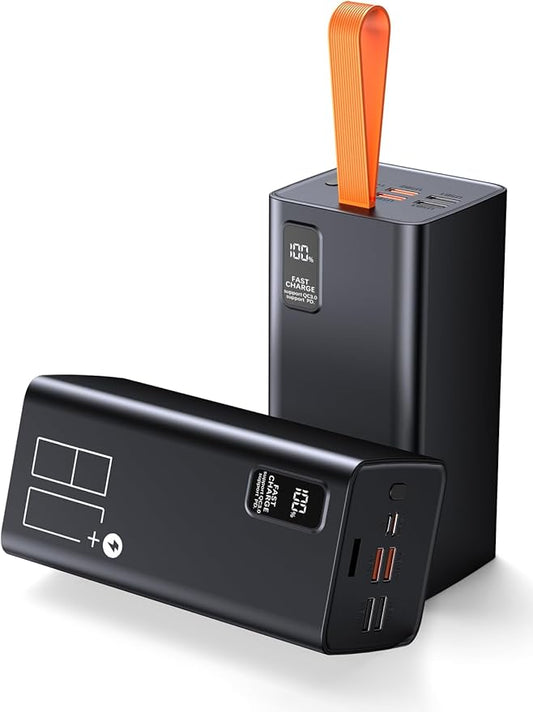 80000mAh Power Bank Fast Charging, 30W PD & QC 3.0 High Capacity Portable Charger, 5 Output 2 Input USB-C Large Battery Pack with LED Display for Phone Tablet Outdoor Camping Travel Office
