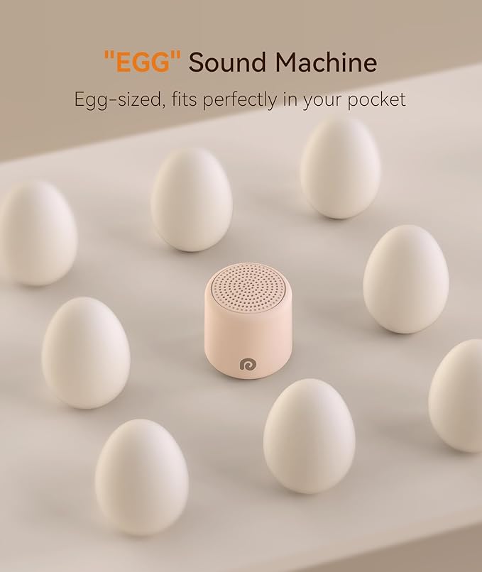 Dreamegg Travel White Noise Machine - Portable Sound Machine for Baby Adults, Travel Sound Machine for Sleep, 16 Nature Sound, Timer, White Noise Machine for Sleeping Gift, Pink