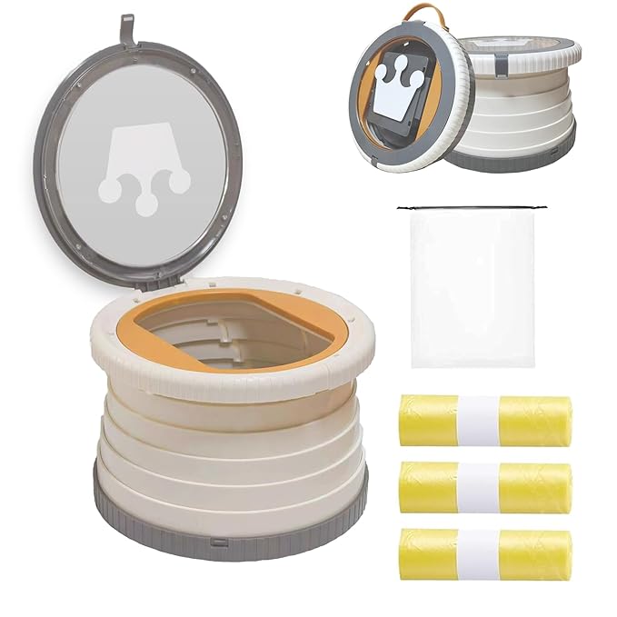 SunnySmile Portable Toilet for Kids,Portable Potty Seat for Toddler Travel,Travel Potty with Travel Bag, Applicable to Camping, Indoor/Outdoor Use, Includes 75 Replacement Bags