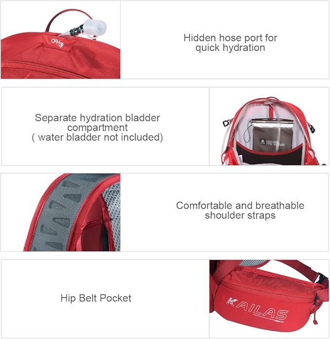 KAILAS Q-WIND II 28L Hiking Daypack Waterproof Lightweight Backpack with Rain Cover for Men Women Travel Outdoor
