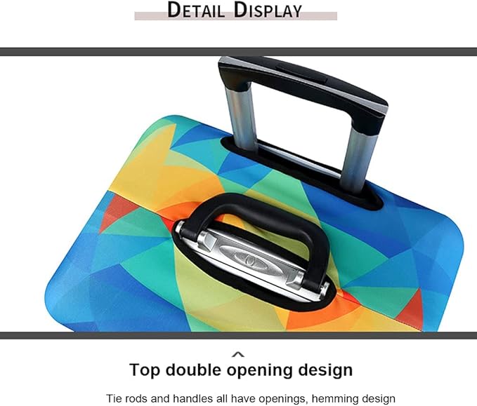 MosaiRudo Thicker Luggage Cover Elastic Suitcase Cover Protector Fits 18-32 Inch Suitcase Travel Accessories (World Travel, M)