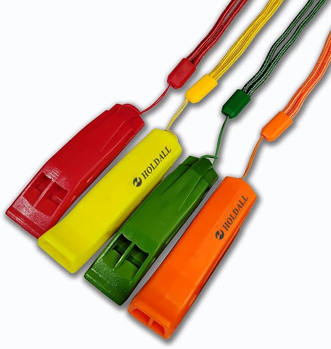Emergency Safety Whistle with Lanyard, Loud Pea-Less Survival Whistles for Boating Kayaking Life Vest Paddle Board Rescue Signaling.