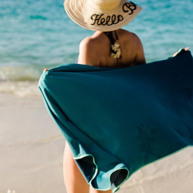 Rumpl Tech Towel Quick-Dry Towel for Travel, Beach, and Camp, Ocean Fade - Everywhere
