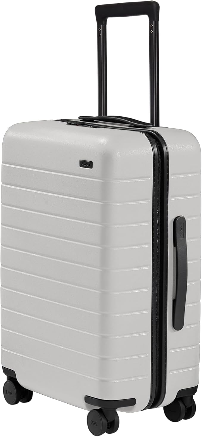 Away Bigger Carry-On Luggage, Lightweight Hardside Large Suitcase with Spinner Wheels, TSA Lock, Airline Approved, Cloud Gray