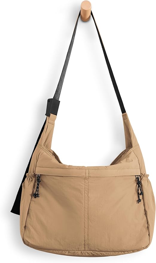 ODODOS 20L Crossbody Tote Bag Large Capacity Lightweight Hobo Shoulder Sling Bags for Gym Shopping Beach Travel