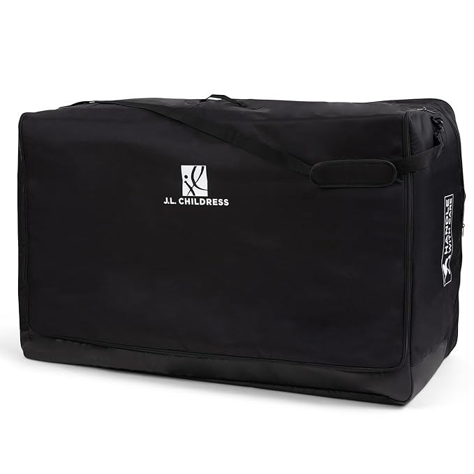 J.L. Childress Universal Stroller Travel Bag for Airplane - Fits Most Baby Strollers, Flying Essentials, Airport Accessories for Gate or Luggage Check, AirTag Compatible - X-Large PLUS, Unpadded
