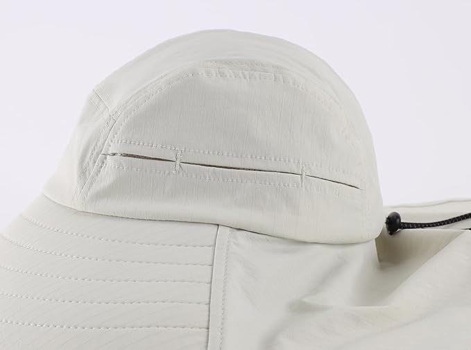 Home Prefer UPF 80+ Sun Hat for Men Women Wide Brim Sun Hat with Neck Flap Summer Safari UV Protection Gardening Fishing Hat