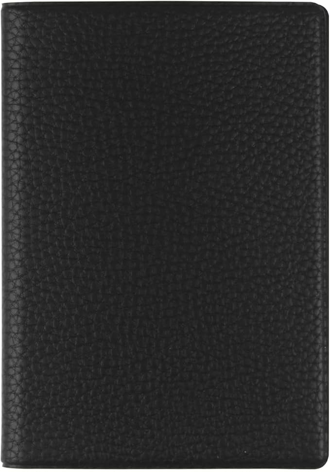 Fenice Classic Passport Cover Holder Wallet Case for Travel Essential RFID Blocking Vegan Leather Waterproof (BLACK)