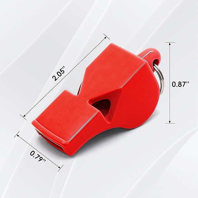 Emergency Whistles with Lanyard Red Safety Whistle for Lifeguard Outdoor Emergency Camping Hiking Boating Loud Signaling Whistles