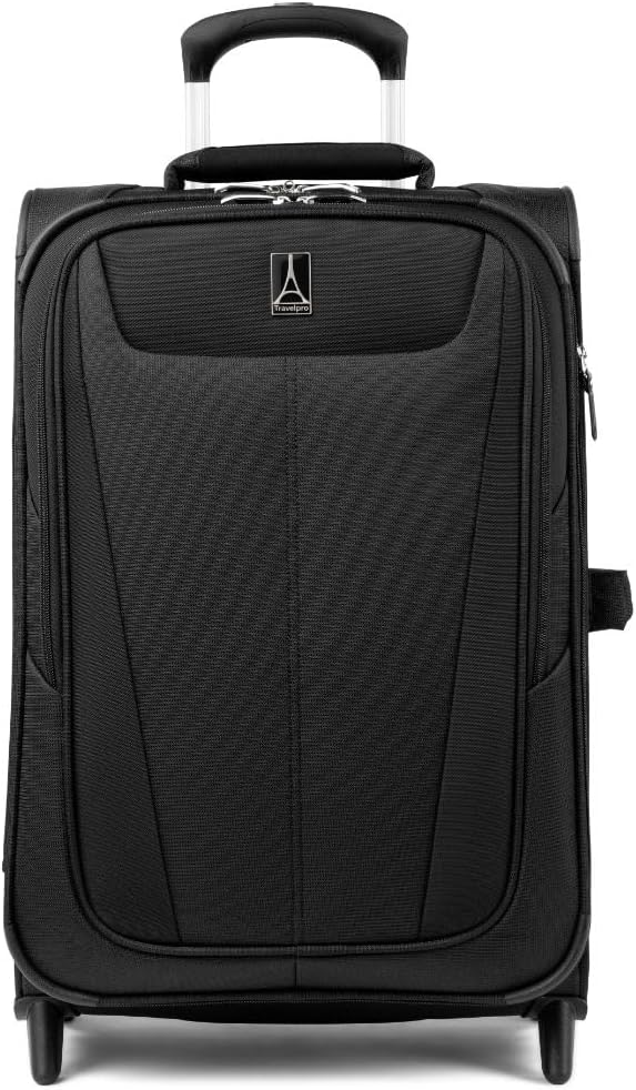 Travelpro Maxlite 5 Softside Expandable Upright 2 Wheel Carry-on Luggage, Lightweight, 22-Inch — Black