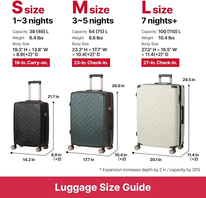 LEGEND WALKER DECK Hardside Expandable Luggage, 29 inch, Black, 5514-69-BK