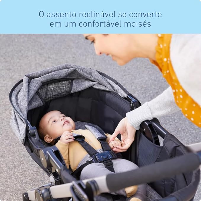 Graco Modes Pramette Stroller, 3-in-1 Baby Stroller, 3 Modes from Infant Car Seat Carrier, Infant Pramette, to Toddler Stroller, Reversible Seat, One Hand Fold, Extra Storage, Child Tray, Pierce