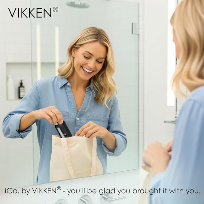 VIKKEN® 250ml iGo X Portable Travel Bidet USB-Type C Rechargeable Electric Mobile Handheld Ultra Strong Water Spray Personal Hygiene Self Care for Women & Men