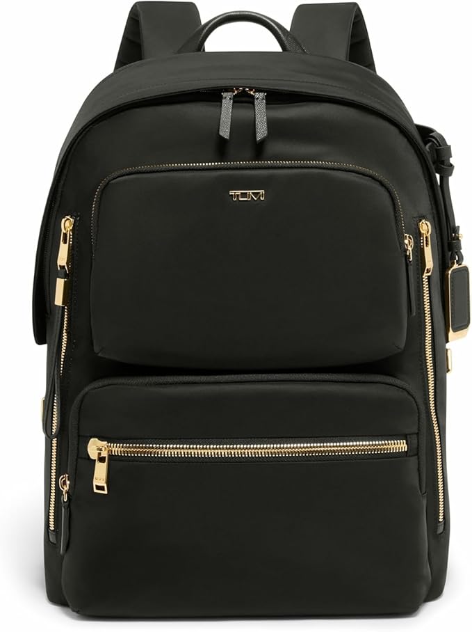TUMI - Voyageur Montana Backpack - Stylish Travel Backpack for Women - For Business, Work - Fits up to 16" Laptops - Black/Gold