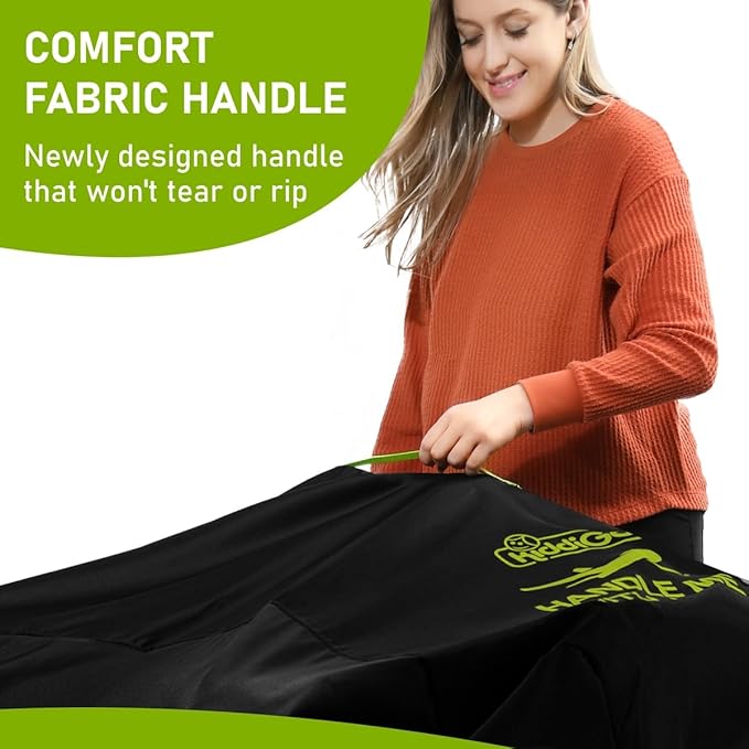 Travel Stroller Bag for Airplane, Black and Green, 47" H x 24" W x 15" D, Fits Most Large, Single, Double, Jogging Strollers,Waterproof, Heavy-Duty Protection, Easy-to-Carry Design