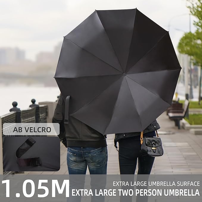 Folding Umbrella Anti-UV Compact Durable Folding Umbrella Auto Open Close Windproof Travel Umbrella Premium Grip Fits Backpack