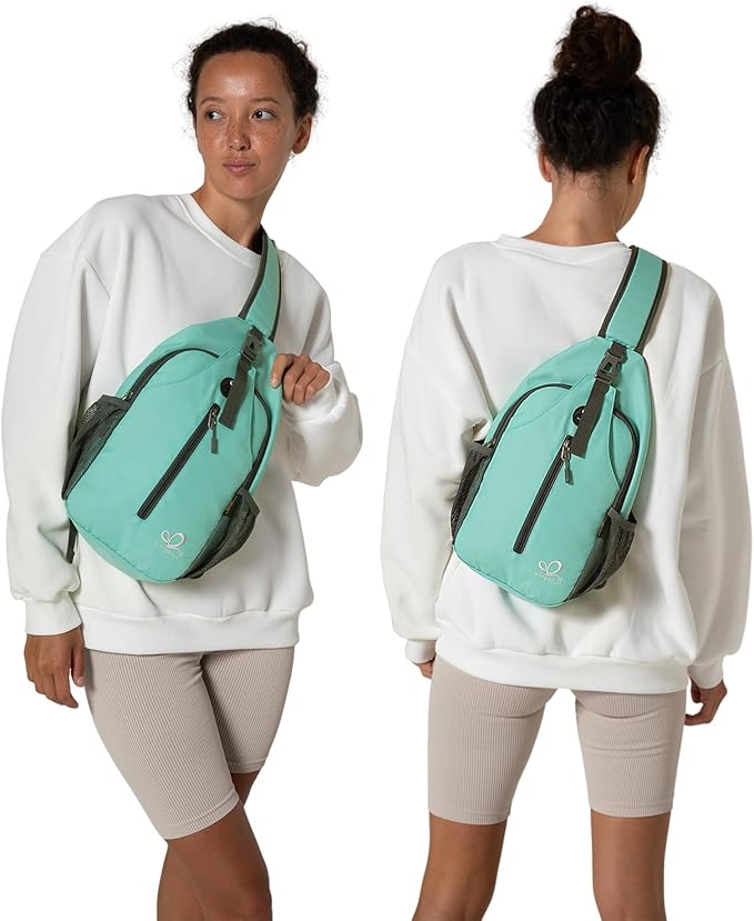 WATERFLY Crossbody Sling Backpack Sling Bag Travel Hiking Chest Bag Daypack