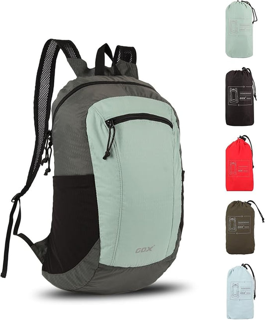 GOX Foldable 20l Backpack For Travel Lightweight Hiking Packable Daypack for Men Travel Camping Outdoor Bag Women (Jade)