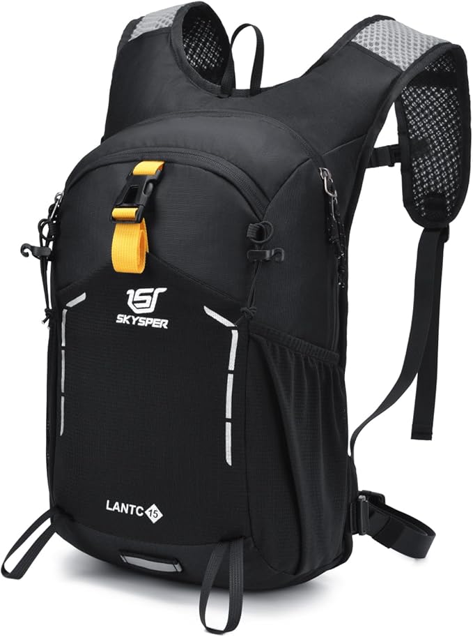 SKYSPER Small Hiking Backpack - 15L Travel Daypack Lightweight Bag Water Resistant Hiking Backpacks for Women Men