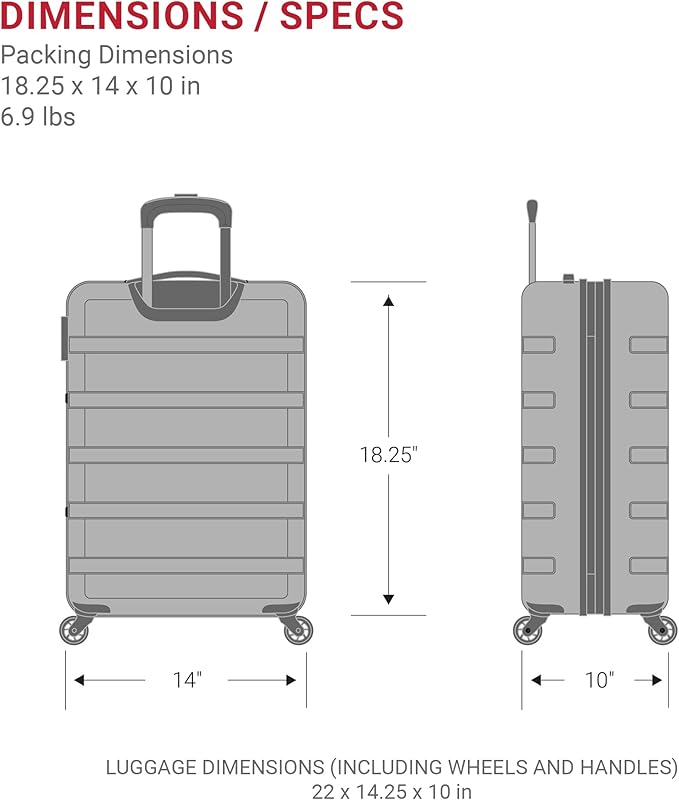 SwissGear 7366 Hardside Expandable Luggage with Spinner Wheels, Clearly Aqua, Carry-On 19-Inch