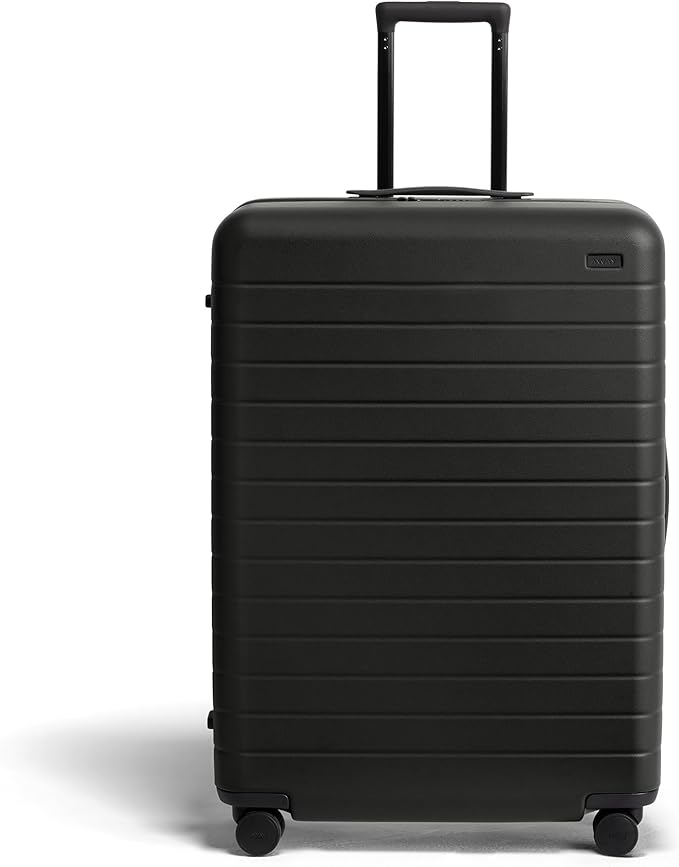 Away Large Checked Luggage, 29 Inch Hardside Suitcase with Spinner Wheels, Lightweight & Durable, TSA Lock, Jet Black