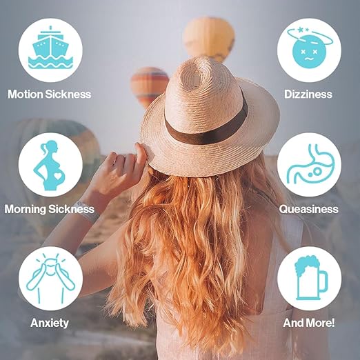 Acupressure Relief Band - Edith Duo (Small) - Motion Sickness Bands and Nausea Relief for Pregnant Women | Travel, Pregnancy, Cruise