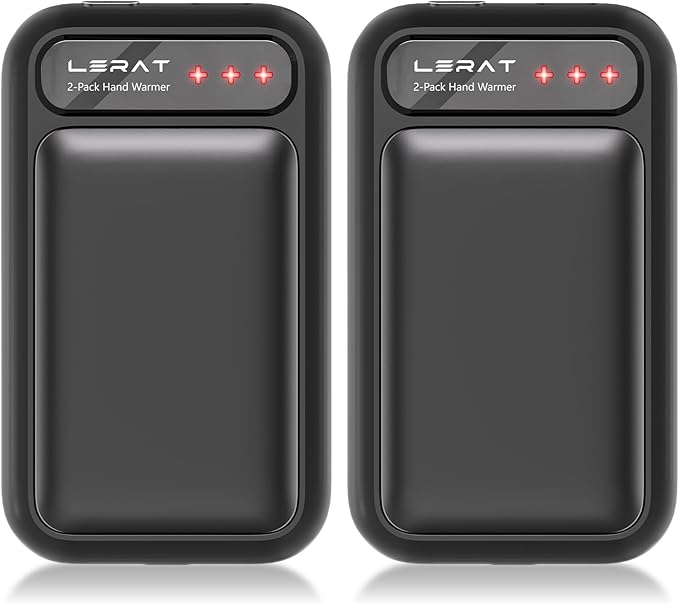Hand Warmers Rechargeable 2 Pack, Electric Hand Warmers, Fast Heating, Portable Pocket Heater, 2 in 1 Quick Charge Hand Warmer for Outdoor Indoor, Warmer Gift for Christmas, Golf, Camping