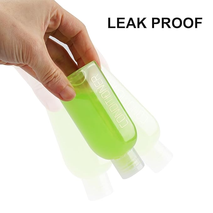 Cosywell Travel Bottles for Toiletries 8PCS 3.4oz TSA Approved Containers - Leak Proof Empty Lotion Bottles With Flip Cap for Shampoo and Toiletries