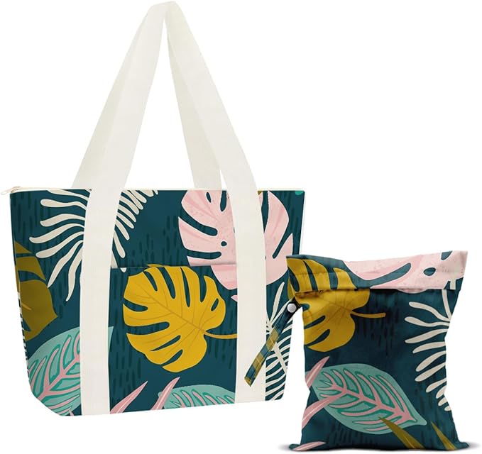 Beach Bags Wet Bag for Swimsuit Tote Bag for Friends Travel Gifts, Aloha Bags Waterproof Vacation Essential