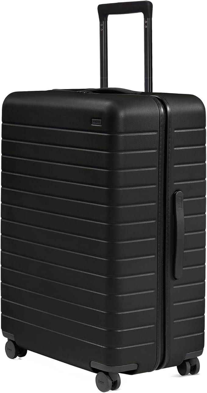 Away Large Checked Luggage, 29 Inch Hardside Suitcase with Spinner Wheels, Lightweight & Durable, TSA Lock, Jet Black
