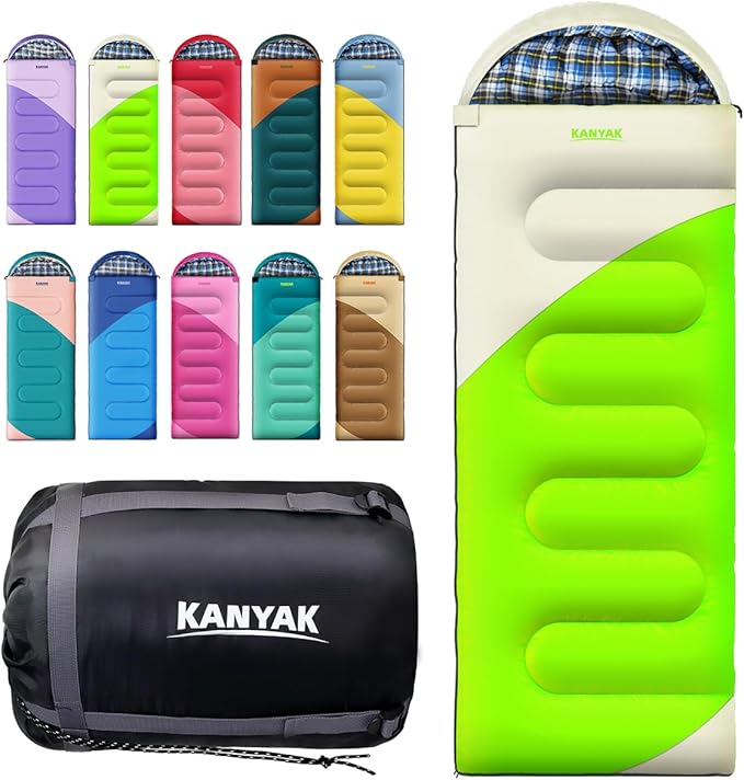 Camping Sleeping Bag, 32℉ Sleeping Bags for Adults Kids Teens Cold Weather Warm Sleeping Bag Winter for 3-4 Season Camping, Camping Gear Equipment, Traveling, and Outdoors