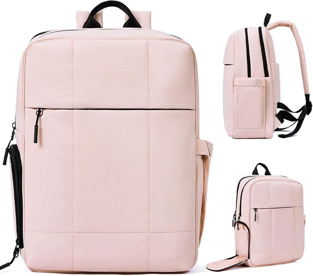CLUCI Lightweight Travel Backpack Carry on Flight Approved, Puffy Gym Backpack with Shoe Compartment, Personal Item Travel Bag, 15.6 inch Laptop Backpack for Weekender Business