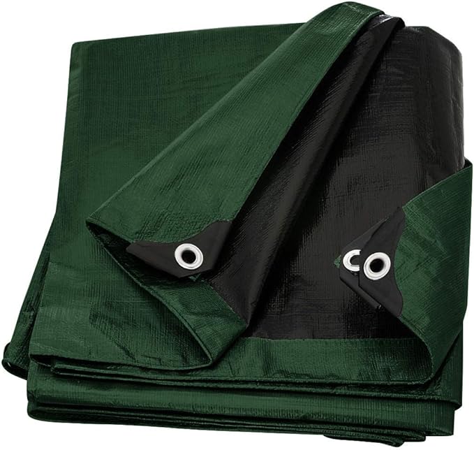 Large Waterproof Tarp - Heavy Duty 10 Mil Thick Poly Tarpaulin Ideal for Canopy Tents, Boats, RV or Pool Covers - Multipurpose Protective Tarps with Grommets for Indoor and Outdoor Use | 24' x 36'