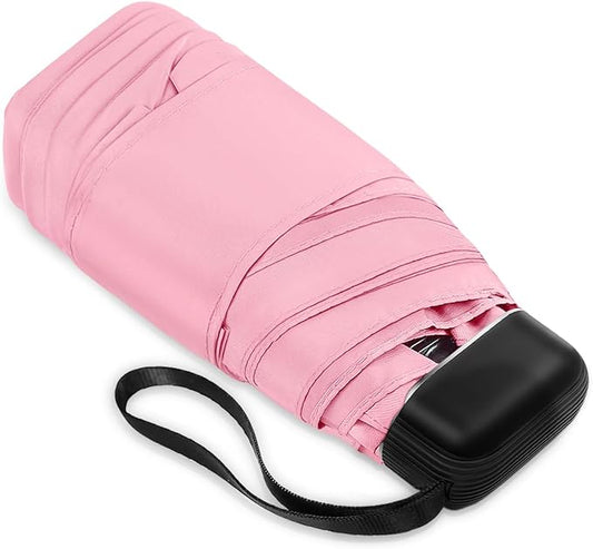 LEAGERA Mini Umbrella - Compact, Waterproof Travel Umbrella for Light Rain, Suitable for Women's Purse and Pocket
